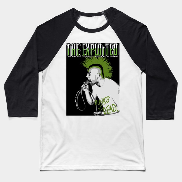 Green Mohawk of Vocals Baseball T-Shirt by rezolivarez